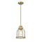 Z-Lite Burren 1 Light Mini Pendant, Heritage Brass And Clear Seedy 337MP-HBR - alternate 1